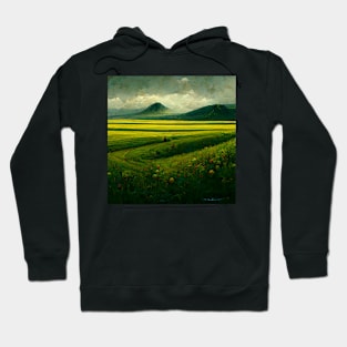 Peaceful Yellow Field | Maze Hoodie